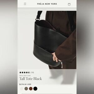 Freja Tall Tote in Black